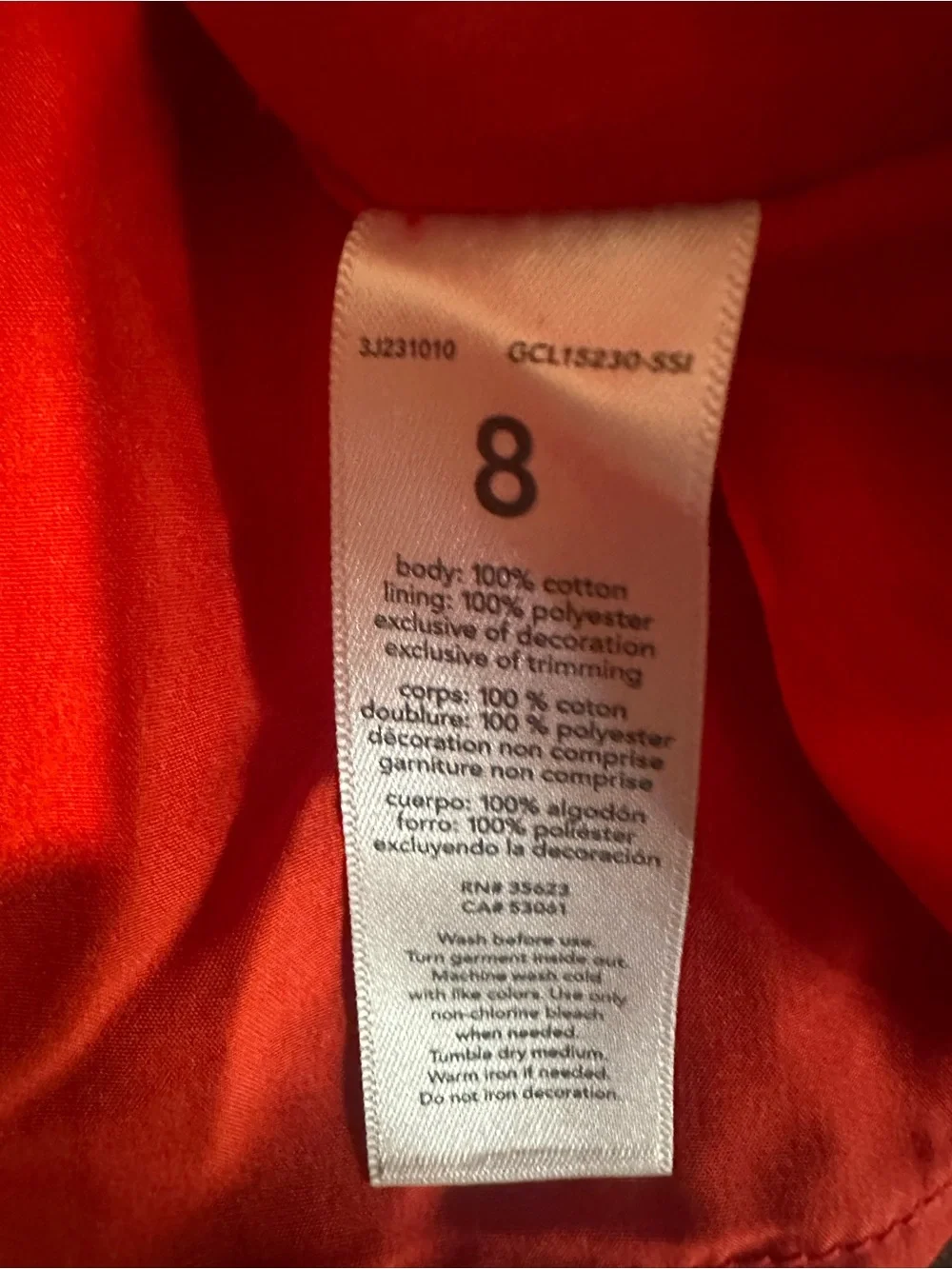 Carter's Red Floral Sleeveless Tie-Waist Dress
